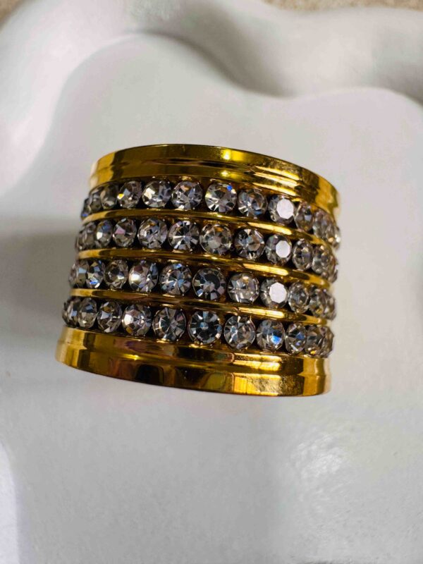 Golden Crystal Statement Ring