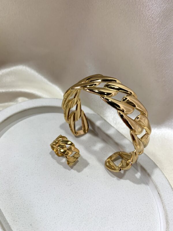 Blossom cuff Bracelet and Ring Combo