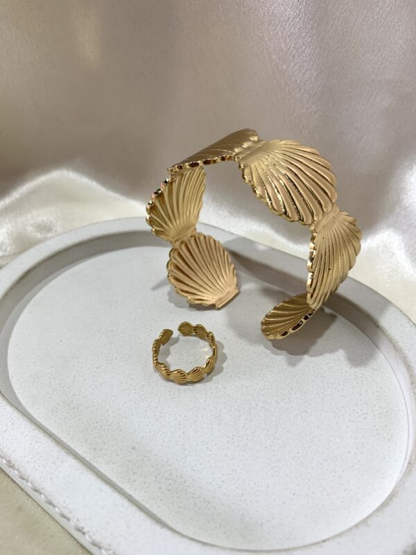 Blossom cuff Bracelet and Ring Combo