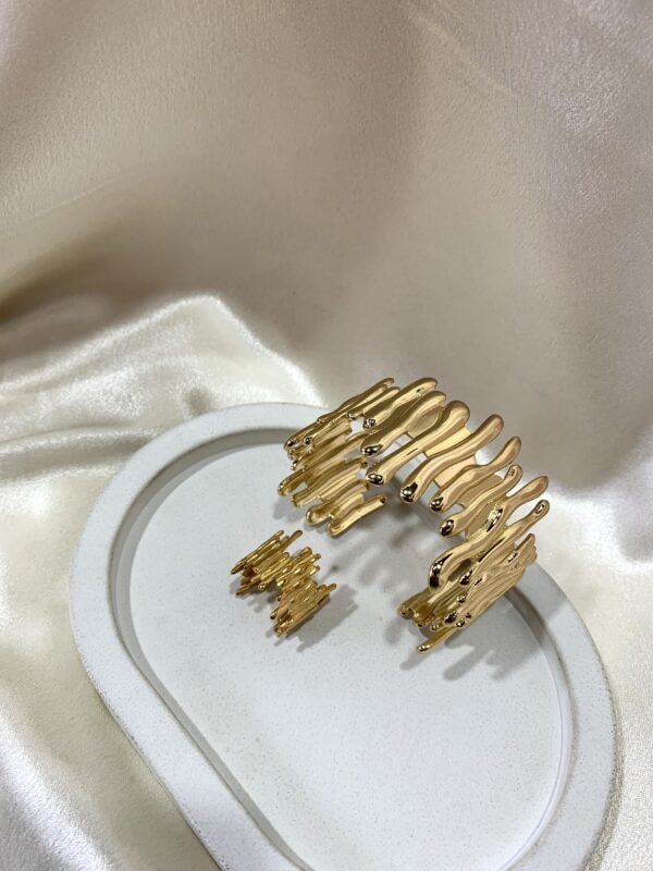 Blossom cuff Bracelet and Ring Combo