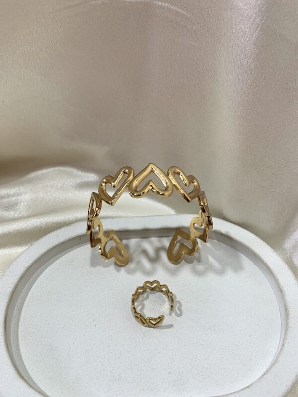 Blossom cuff Bracelet and Ring Combo