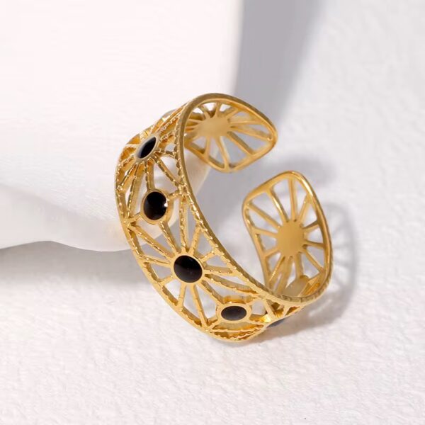 Black Open End Ring (Adjustable)
