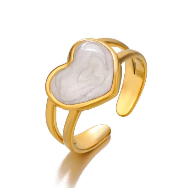White Marble Ring