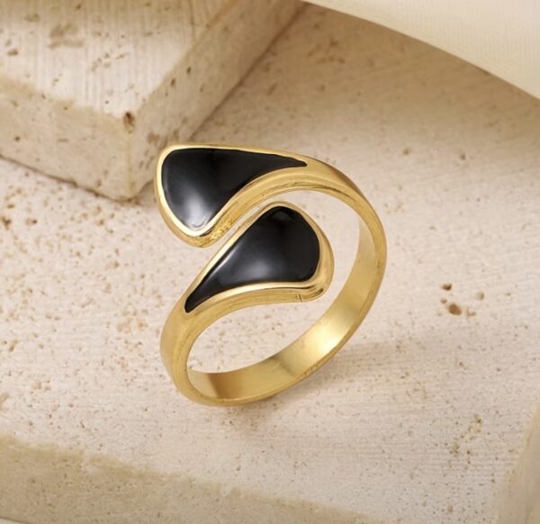 Black Gemini Ring