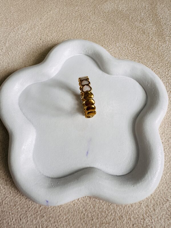 Tiny Heart White Ring