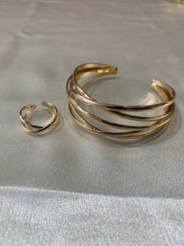 Blossom Cuff Bracelet and Ring Combo