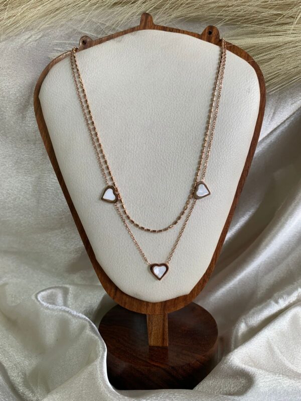 Heart Opal Layered Chain (Rosegold)
