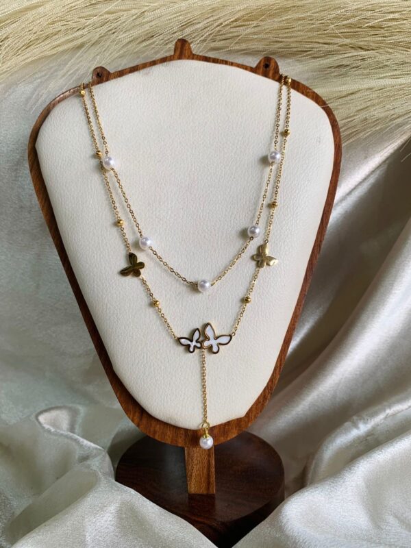 Pearl Butterfly Layered Chain