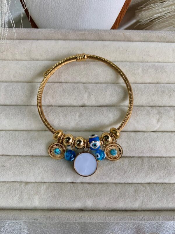 Evil Eye Charm Bangle