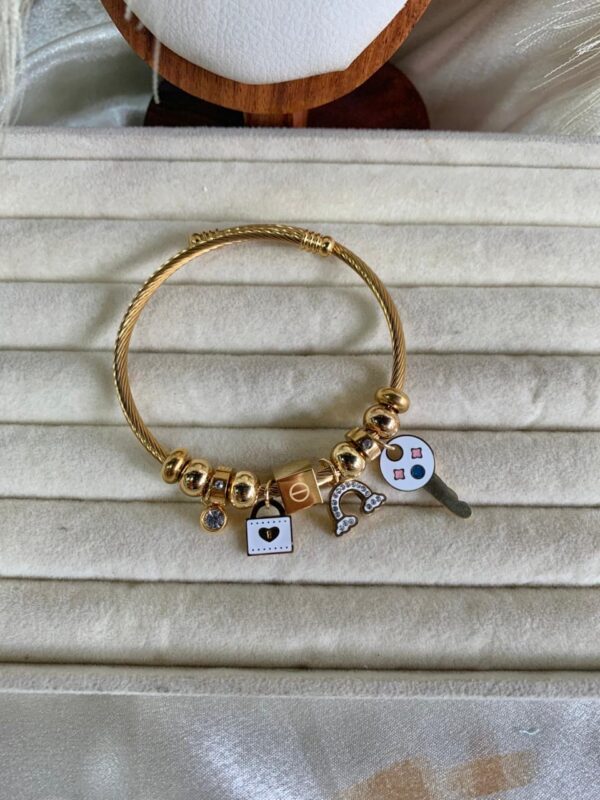 Lock Charm Bangle