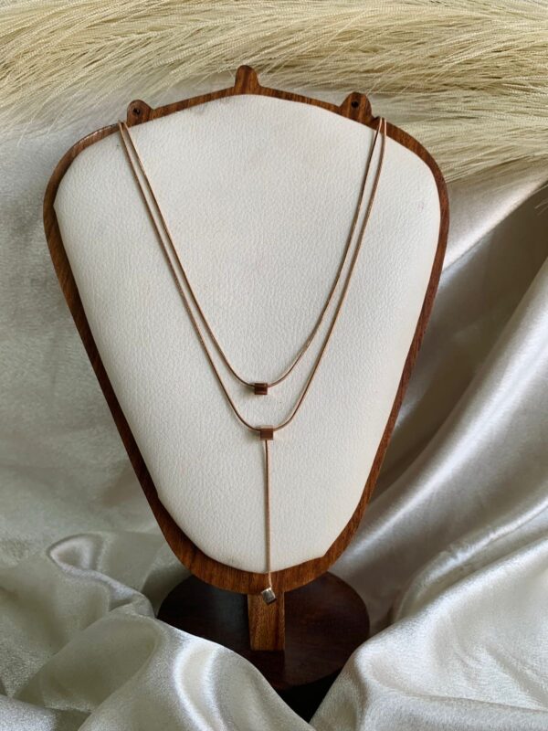 Double Bar Layered Chain (Rosegold)