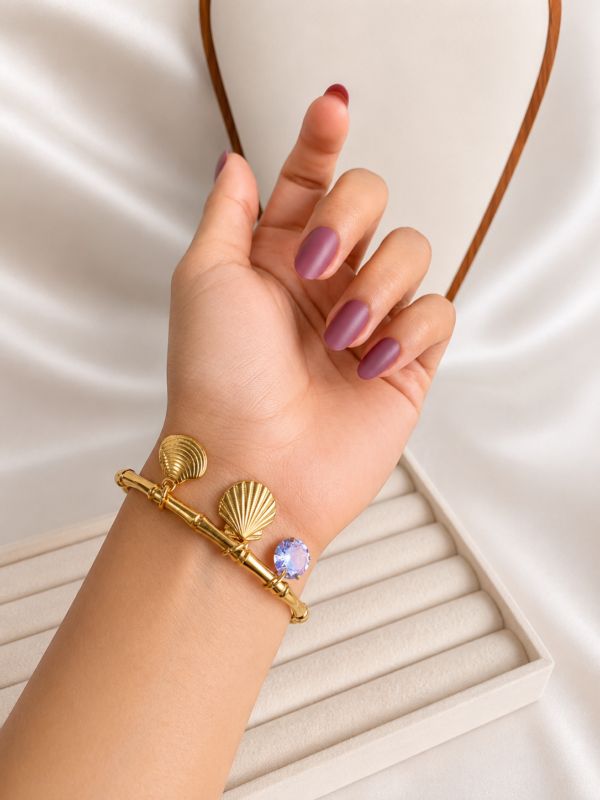 Crystal Shell Bangle