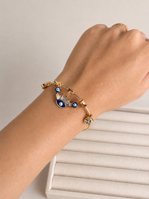 Evil Eye Charm Bangle
