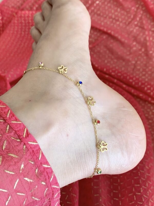 Rainbow Dot Anklet (Pair)
