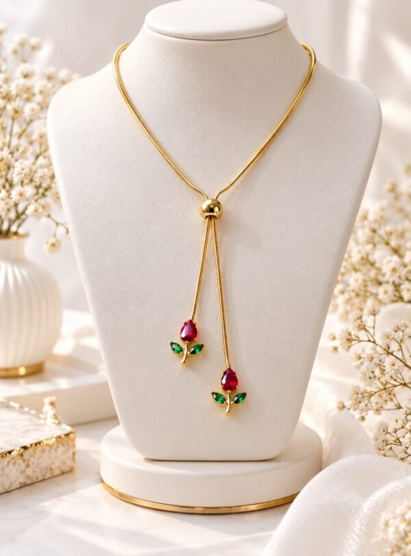 Red and Green Twin Leaf Chain