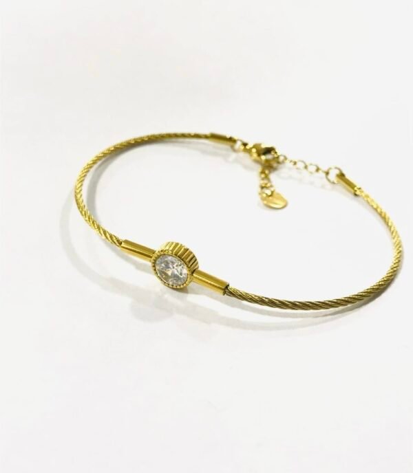 Crystal Halo Cable Bangle