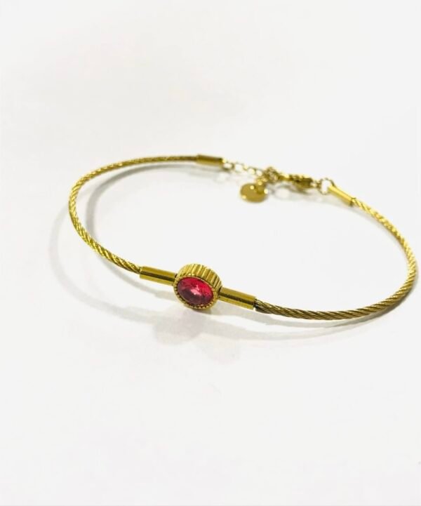 Ruby Glow Cable Bangle