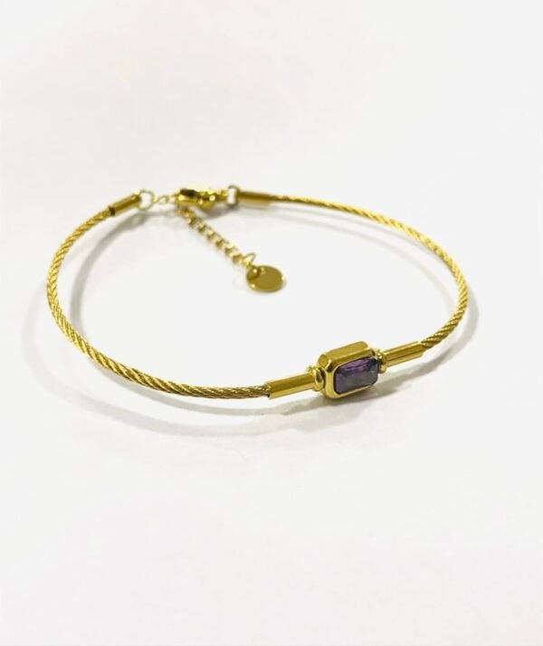 Lavender Luxe Cable Bangle