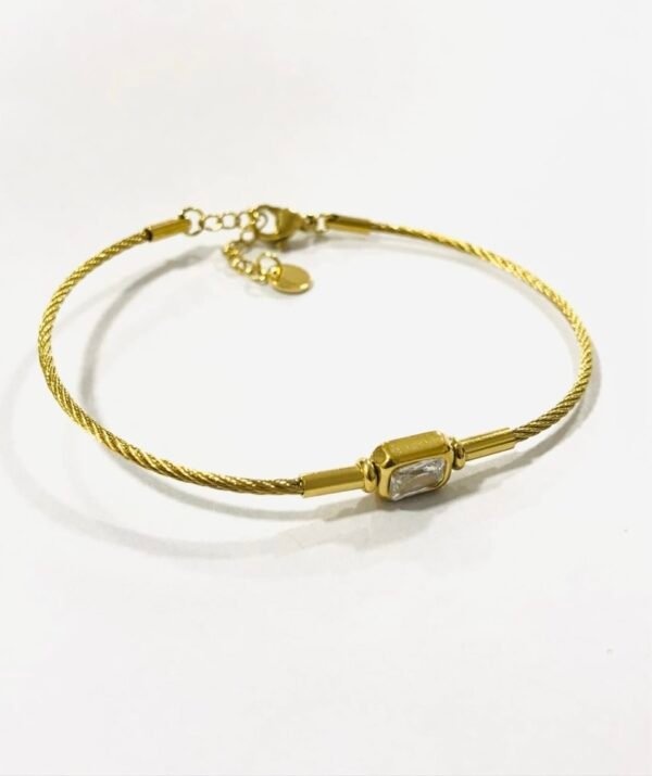 Crystal Luna Cable Bangle