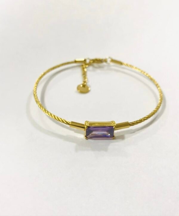 Lavender Prism Cable Bangle