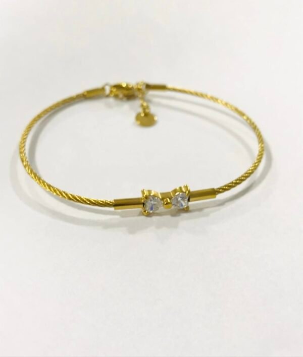 Crystal Bow Cable Bangle