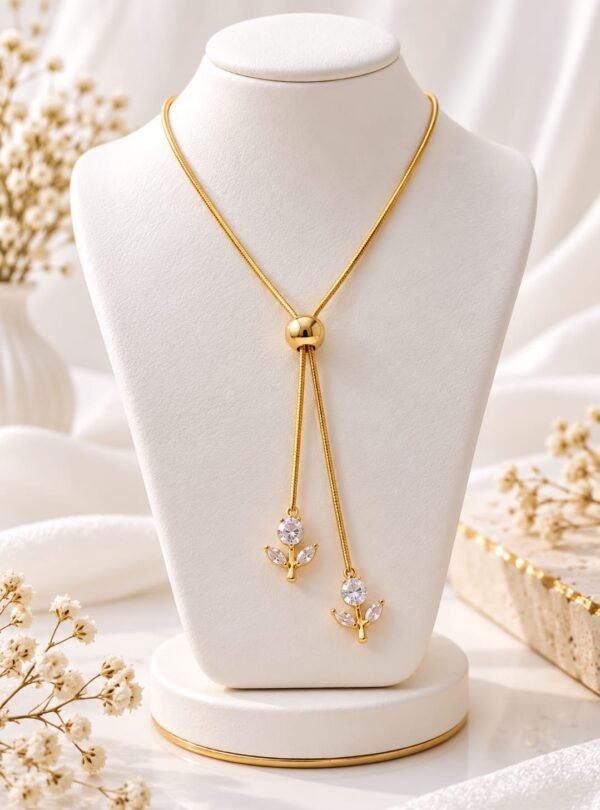 Crystal Twin Leaf Chain